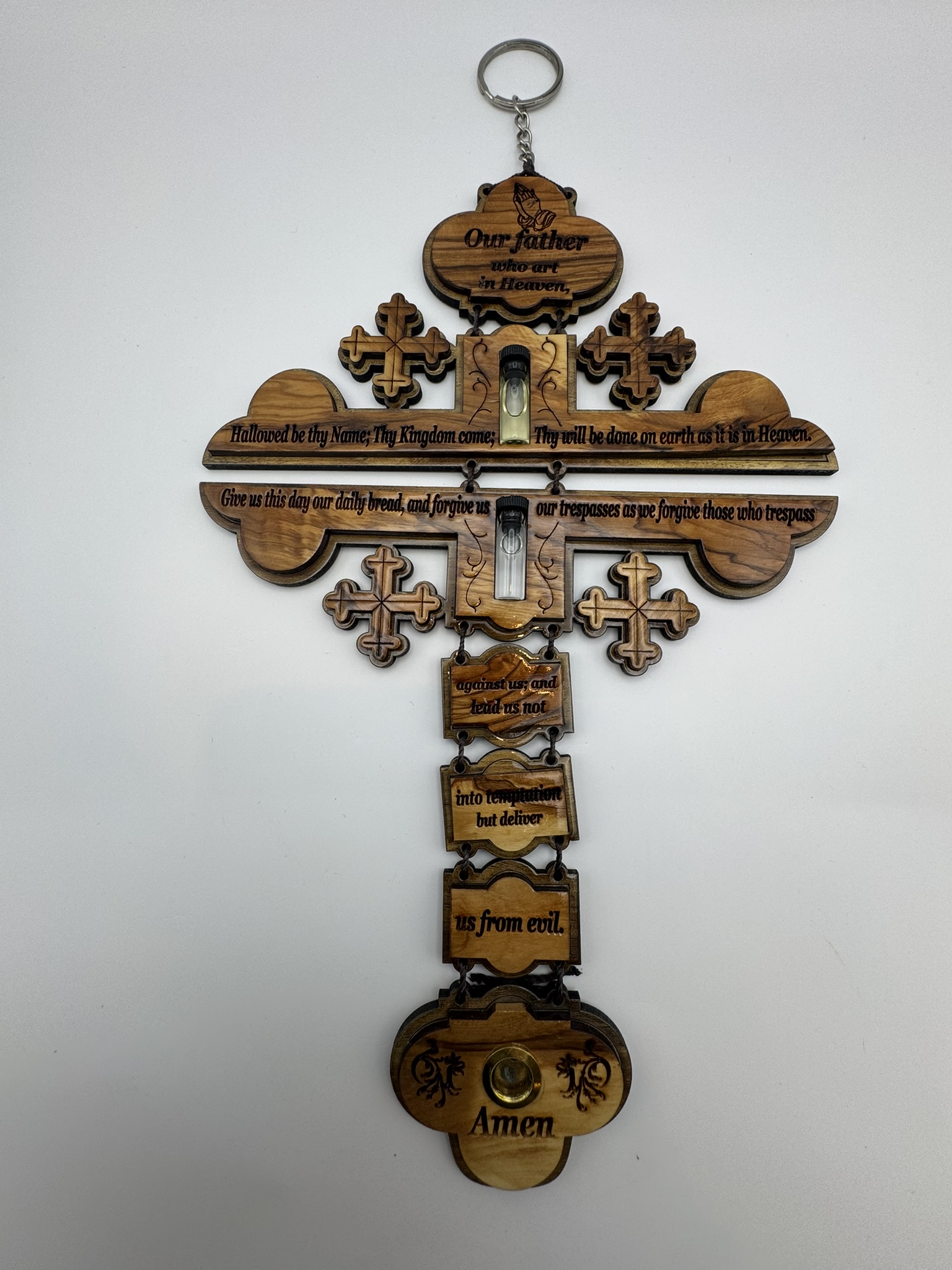 Wall hanging cross with the Lord's Prayer